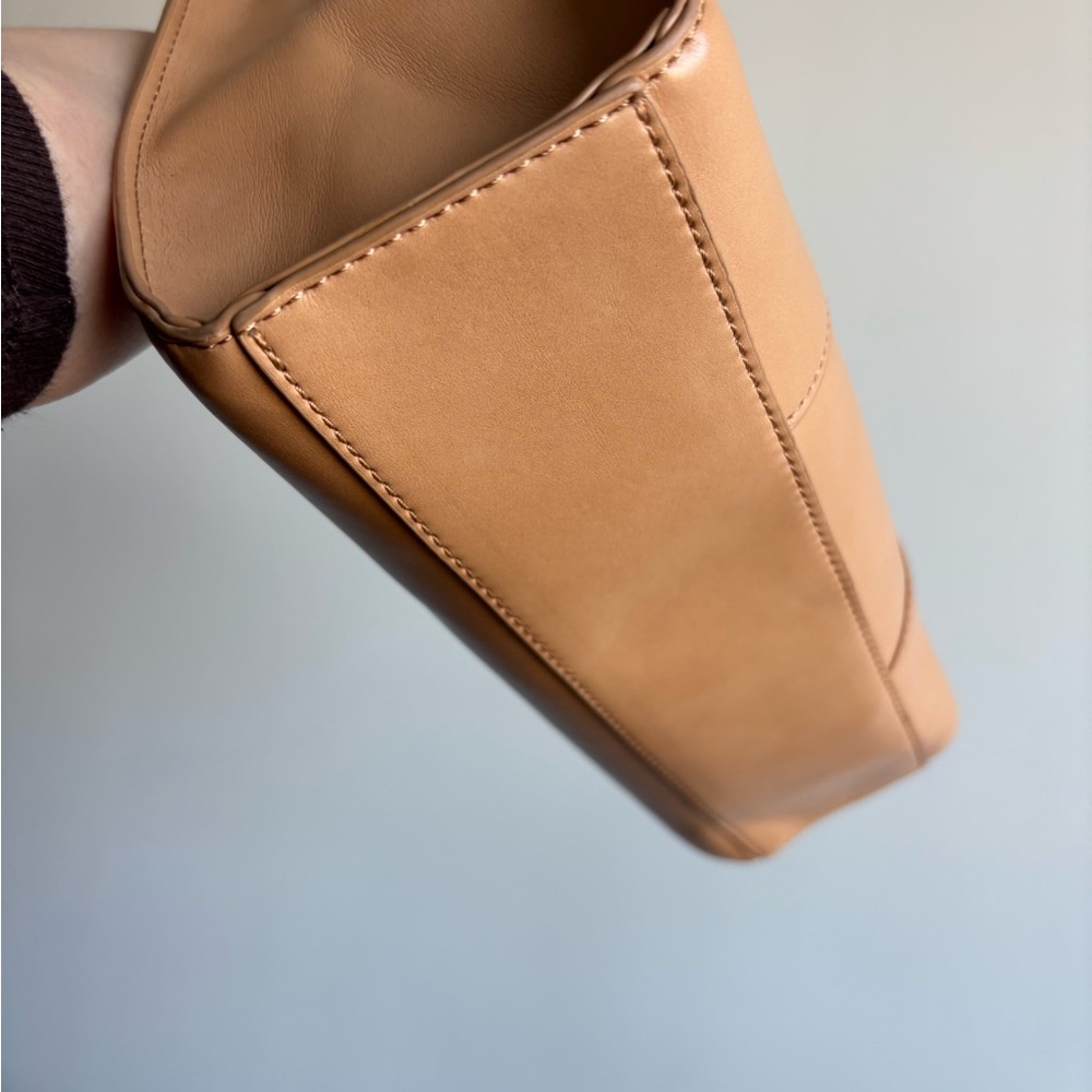 ALDO Camel Tan Leather Structured Satchel - Picture 4 of 16